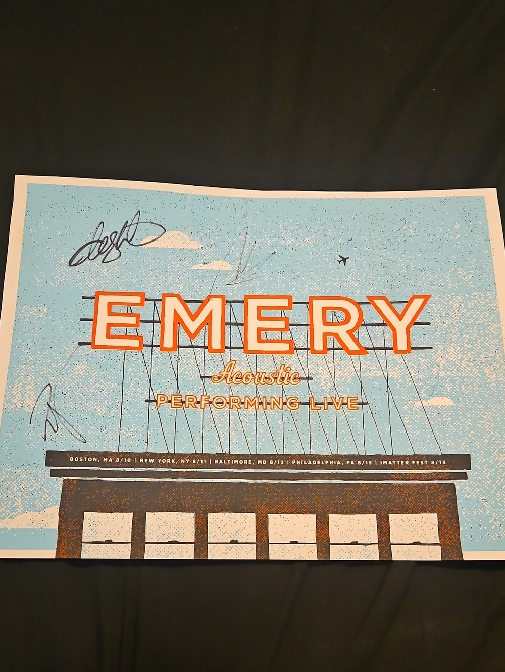 Autographed Emery Acoustic Tour 2016 Poster